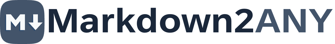 Markdown2ANY